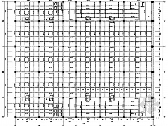 大型汽车客运站站房及站台雨棚结构设计招标图（含建筑图）-二层结构平面布置图（二）