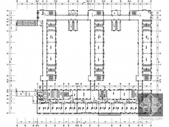 [北京]多层教学楼建筑空调通风及防排烟系统设计施工图-三层冷媒平面图