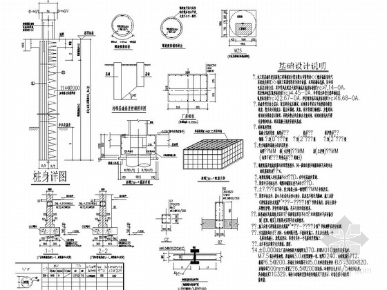 [重庆]单层钢结构电气系统公司厂房结构施工图-一期厂房基础大样图 