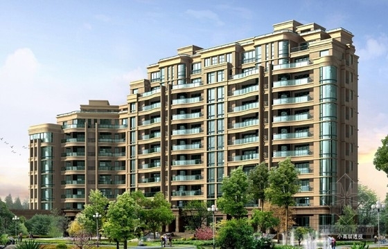 [江苏]高层现代风格住宅区规划设计方案文本（含CAD）-高层现代风格住宅区规划设计效果图 