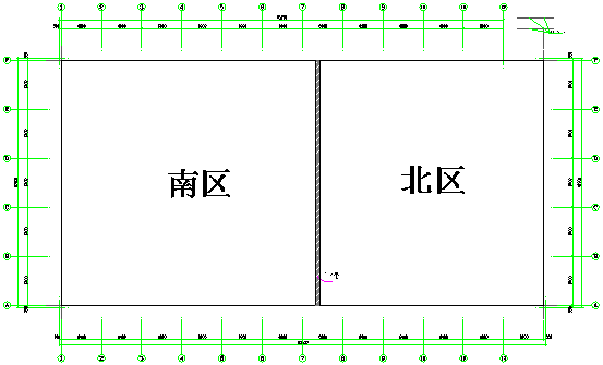 [天津]钢筋混凝土框架结构能源站施工组织设计-25平面分区示意图