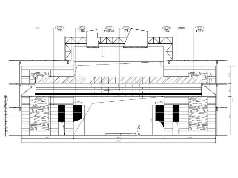 上海铂尔曼酒店装饰施工图（附方案效果图）-大堂立面图-plan