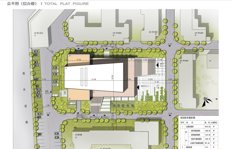 [广东]光明新区高级中学初中部改扩建设计方案文本-总平面图