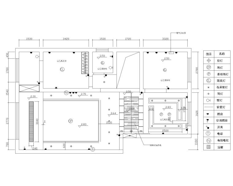 三居室电路改造施工图资料下载-复式三居室住宅装饰施工图