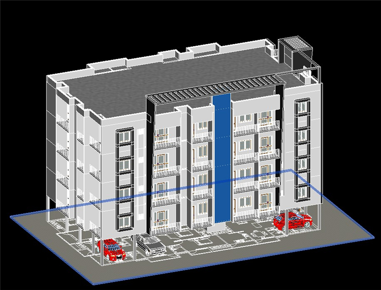 bim模型-revit模型-四层公寓模型