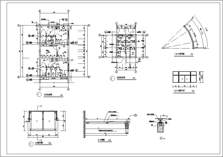 现代多层会所建筑设计方案施工图CAD-5
