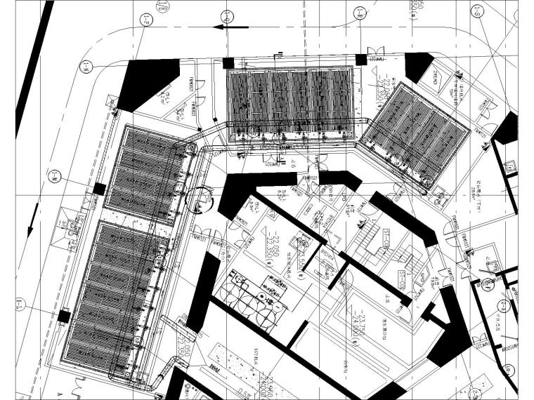 [深圳]华侨城冰蓄冷中央空调系统全套施工图-蓄冰槽平面布置图