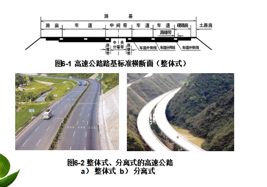 高速标准横断面图资料下载-高速公路横断面设计（PPT，66页）