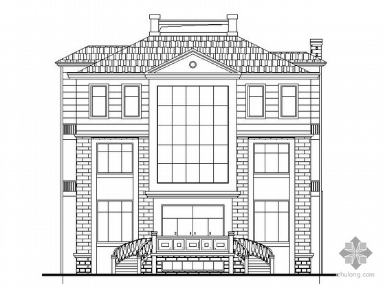 三层独栋别墅建筑设计方案资料下载-某三层别墅建筑设计方案（含效果图）