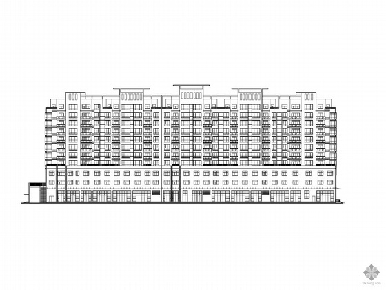 户型居住楼资料下载-[漯河]某居住小区十二层综合商业楼建筑施工图