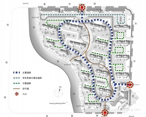 [上海]住宅区规划及单体设计方案文本-分析图