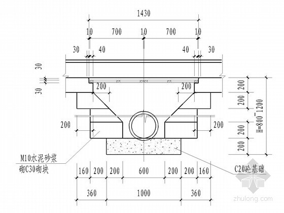 [重庆]地下通道给排水施工图纸-2--2剖面图 