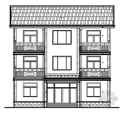 三层酒店建筑CAD图纸资料下载-农村某三层别墅建筑方案图纸