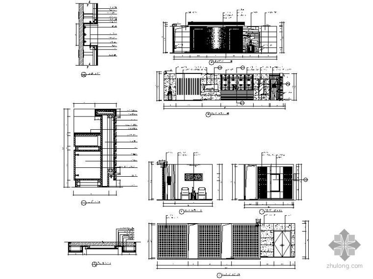 cad大厅立面资料下载-桑拿休息大厅立面详图