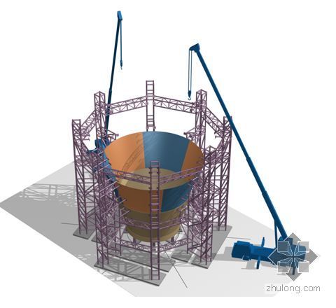 钢脚手管吊装方案资料下载-储煤仓钢漏斗加工制作吊装方案