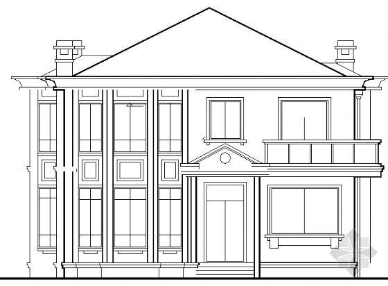 二层半别墅整套图纸资料下载-某二层别墅建筑方案图纸