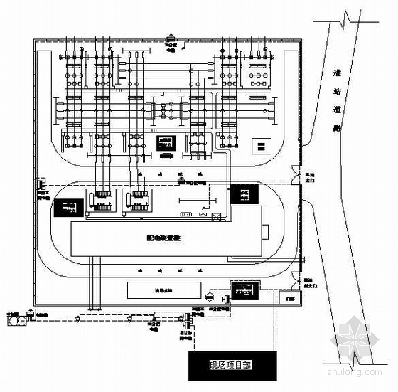 输变电工程施工总平面图资料下载-广东某110KV输变电工程施工用电图
