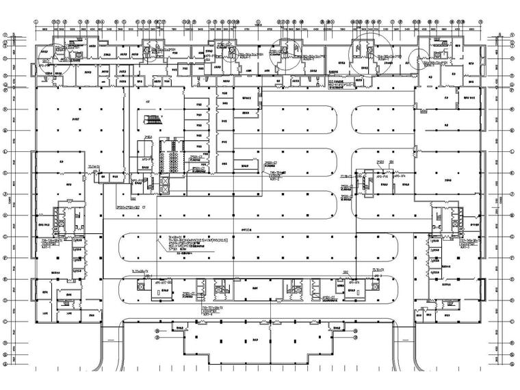 [黑龙江]五星级酒店商业办公综合体电气施工图-地下室干线图