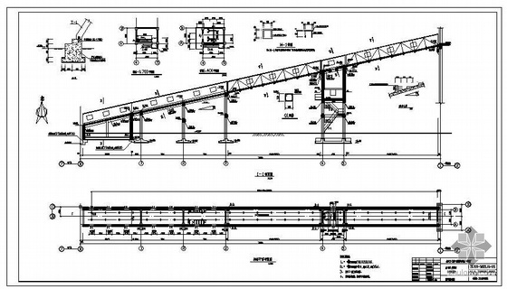 连廊基础梁结构图资料下载-某矿业公司选煤厂输煤栈桥结构图