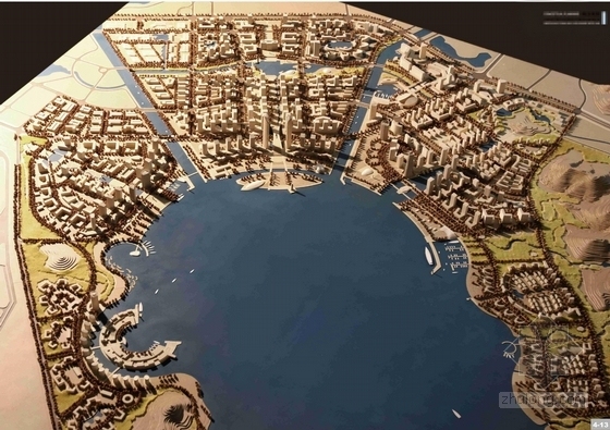 [大连]滨海城市商业中心区概念设计规划方案-模型图