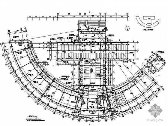 [临汾]某中学图书馆建筑施工图（含效果图）- 