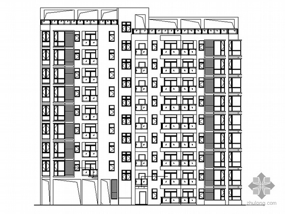 住宅9层大户型资料下载-[东莞]某小区九层大户型住宅建筑施工套图