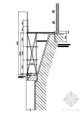 护坡脚手架专项施工方案资料下载-北京市某高层建筑基坑上口安全走道脚手架搭设施工方案