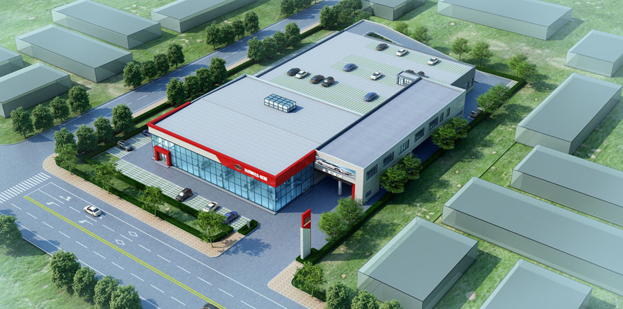 [分享](原创)汽车4s店建筑外观设计案例效果图