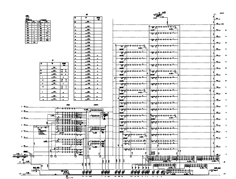 长风商业办公综合楼给排水施工图-喷淋系统图