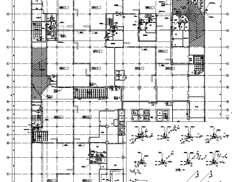 装配式公建建筑图资料下载-南通国贸商业建筑给排水系统施工图（CAD）