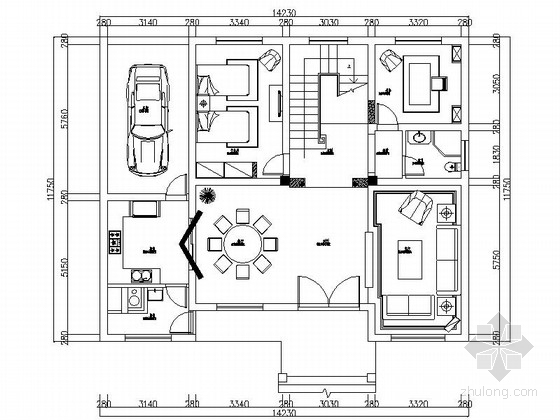 典雅现代住宅资料下载-典雅现代三层别墅装修施工图（含效果）
