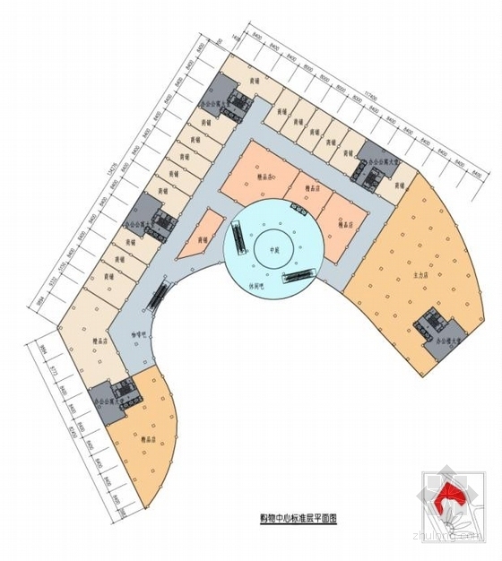 [云南]板式平面兰花状生态城市综合体建筑设计方案文本-板式平面兰花状生态城市综合体建筑平面图