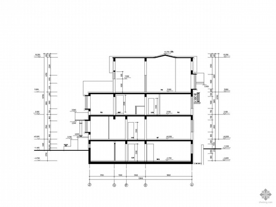 [北京]某三层北入口欧式双拼别墅建筑施工图-2 