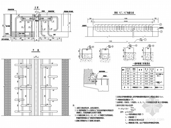 4×25m+（25+32+25）m现浇预应力等截面连续箱梁桥施工图设计100张-D80伸缩缝构造图 