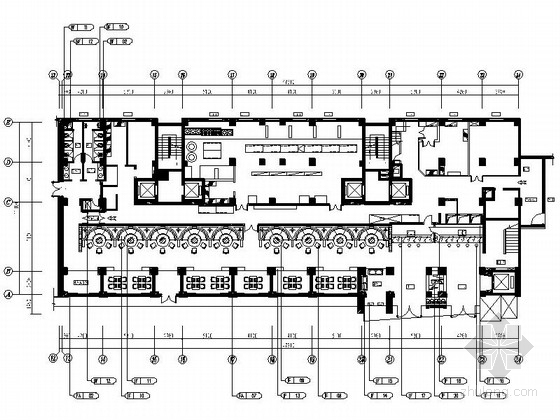 CAD工程建筑施工图符号资料下载-[绵阳]精品特色现代酒楼CAD施工图（含效果）