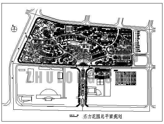 小区总平面及分析图资料下载-齐力花园总平面规划