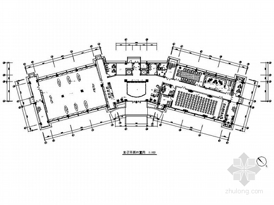 古城设计施工图资料下载-[江苏]文化古城现代风格活动中心室内装修施工图