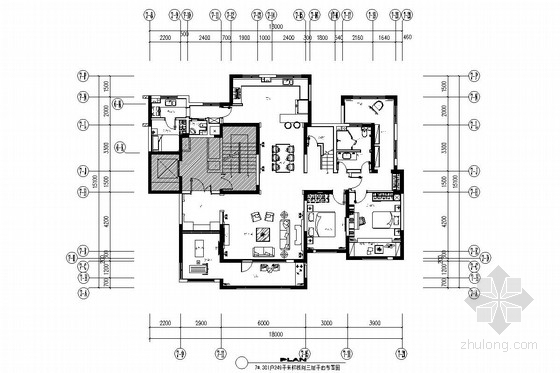 长春餐厅设计资料下载-[长春]高端繁华经济中心住宅区跃层四居室装修图