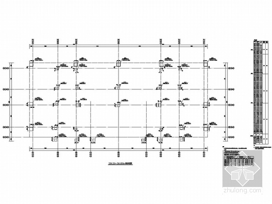 [福建]62层矩形钢管混凝土柱框架钢板混凝土剪力墙结构商住楼钢结构图（含模型）-墙柱布置图