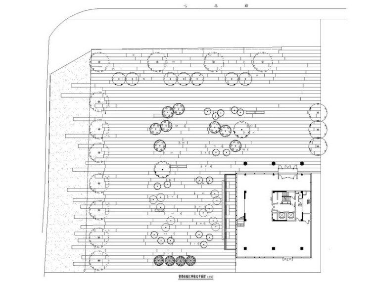 [北京]商务科技园区景观施工图附实景图（独家知名女设计师）-营销体验区种植总平面图