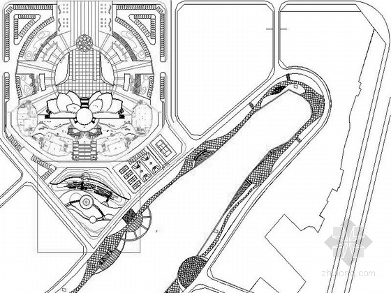 中心景观景观广场资料下载-某地中心广场景观施工图