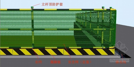 名企编制建筑工程安全文明施工作业指导书（248页 图文超详细）-基坑临边围挡