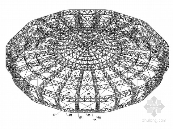 桁架网架结构资料下载-[重庆]桁架与网架混合结构重点大学体育馆钢结构施工图