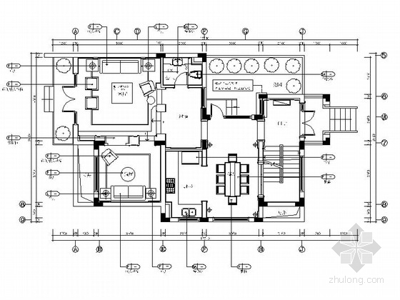 2013欧式装修效果图资料下载-[上海]精致高贵欧式三层别墅室内施工图（含效果图）