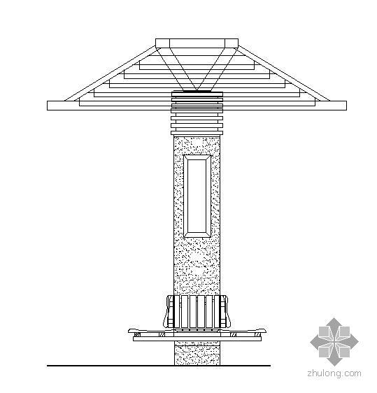 景观木坐凳详图资料下载-特色景观亭做法详图
