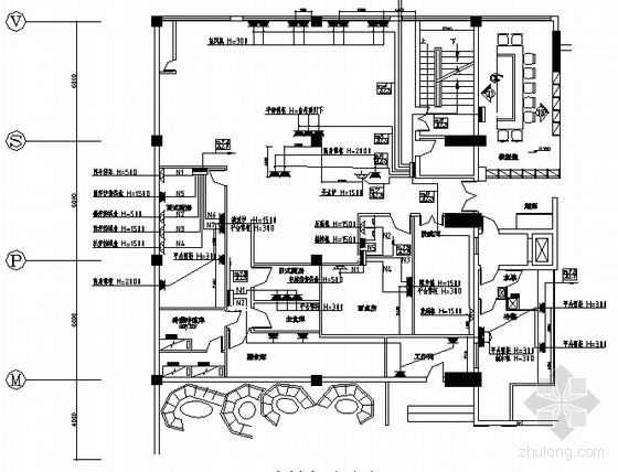 小型餐厅CAD图纸资料下载-餐厅厨房电气图纸