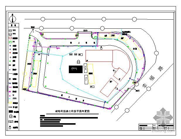 施工平面图水电布置资料下载-某综合楼装修阶段施工平面布置图