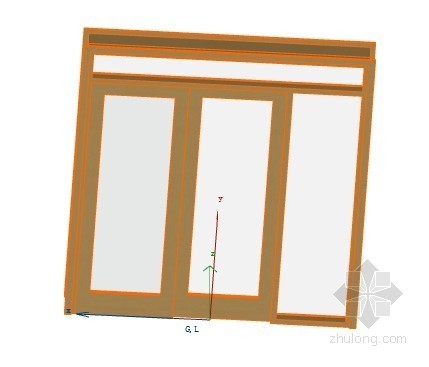 草场的神奇滑动门资料下载-滑动门，带侧窗和顶窗 ArchiCAD模型