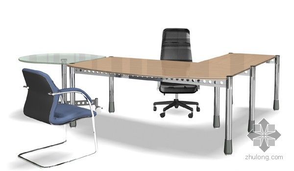 办公桌椅CAD块资料下载-办公桌椅002