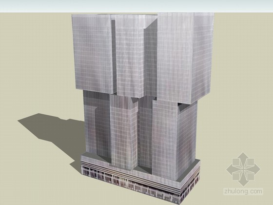 高层建筑模型免费下载资料下载-大气高层建筑SketchUp模型下载